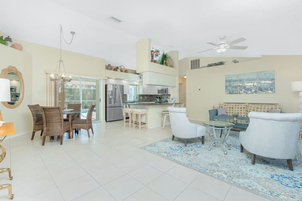 Living Room, Kitchen and Dining Room