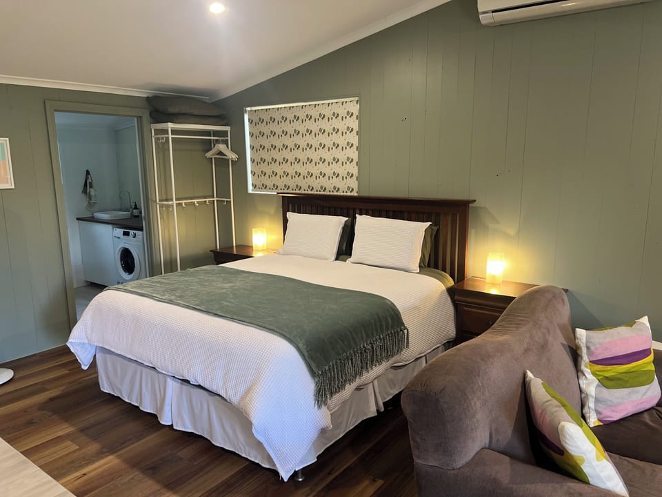 Beautiful comfortable king bed with quality sheets