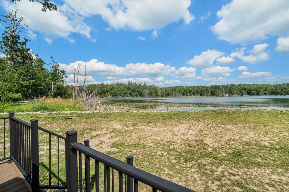 View of the lake from the deck.