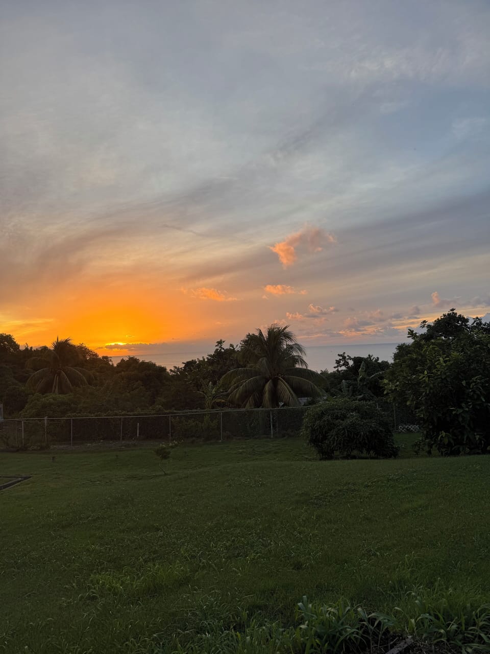 Sunset view from the property 