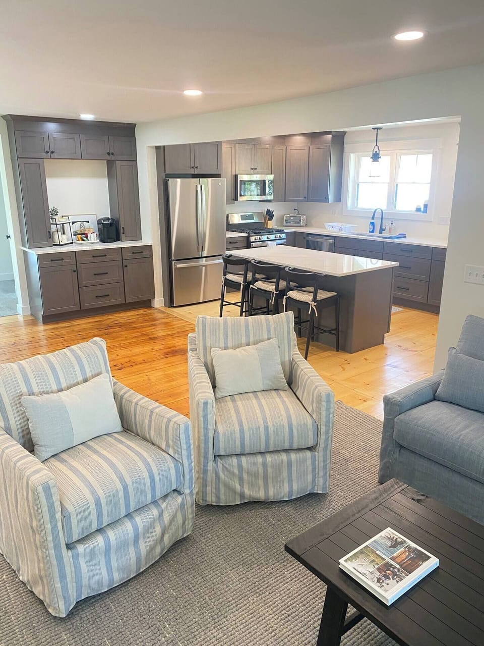 Open concept kitchen living room area
Bruno said "Great location for a great time. The house gave a home feel and the layout was very inclusive for the whole group! Would love to come back!"