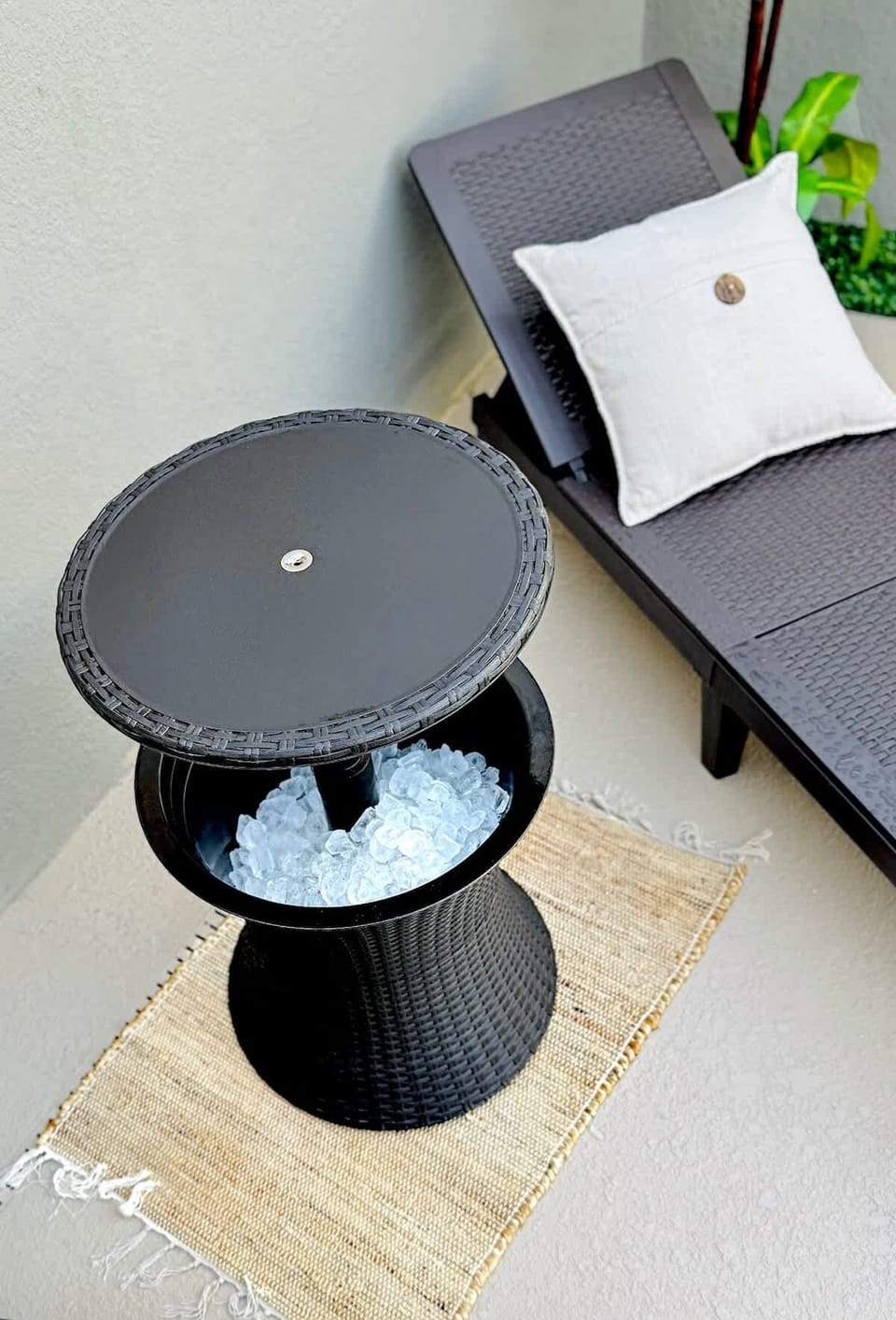 Private Pool Area With Ice Cooler