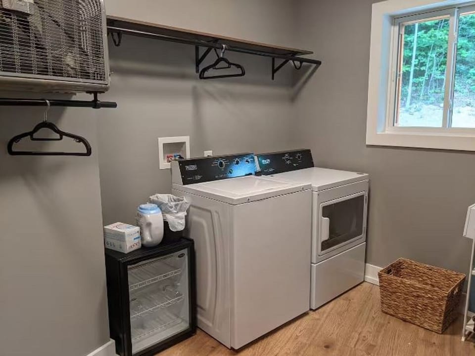 large laundry room on the lower level