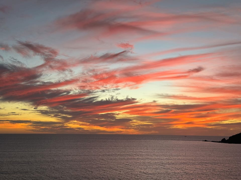 Sunset view from balcony