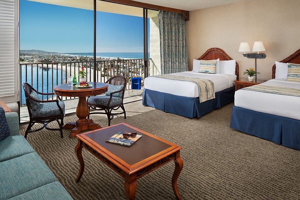 Wake up to sweeping ocean views from crisp, comfy beds.