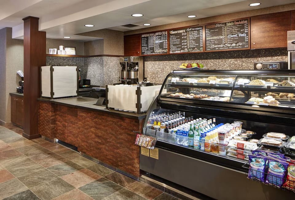 Grab fresh bites and barista coffee for easy mornings.