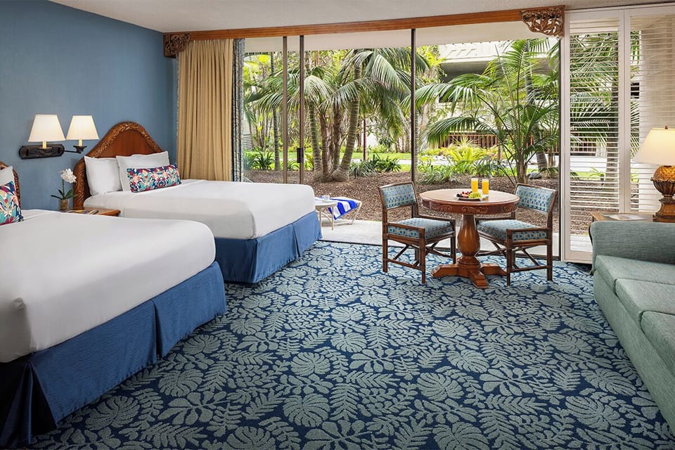 Wake up to sunlit comfort steps from the terrace.