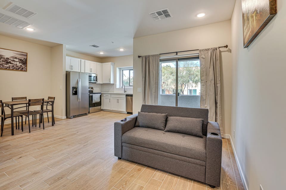Living Room | Full Sleeper Sofa | Smart TV | Balcony Access | 2nd Floor