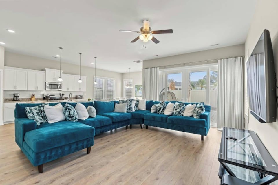 Enough room for the whole family to sit around the TV for movie night.