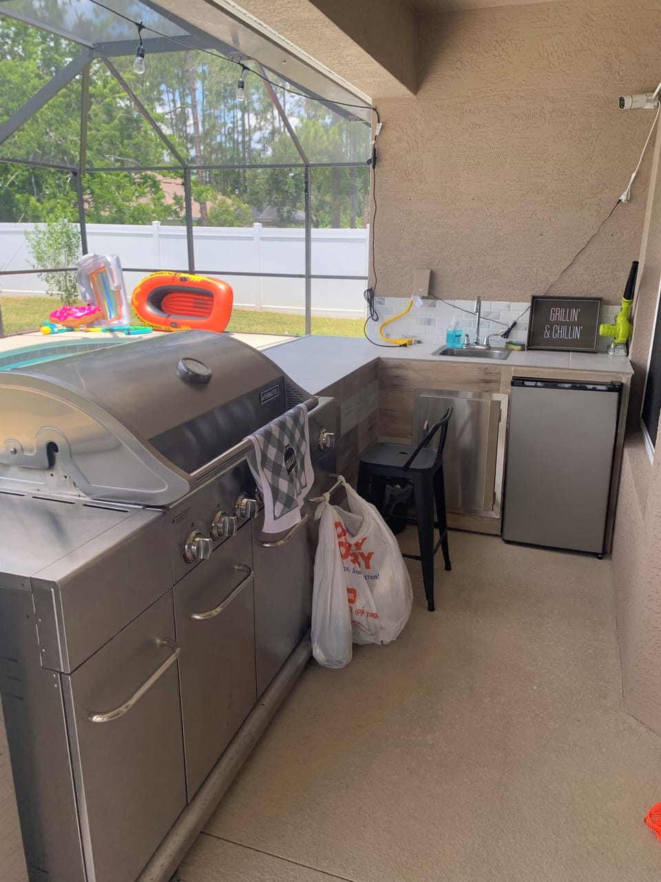 Outdoor kitchen and grill
