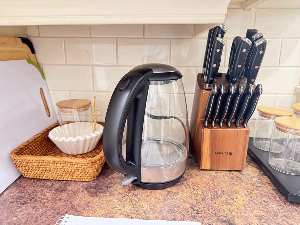 Coffee/tea area. 