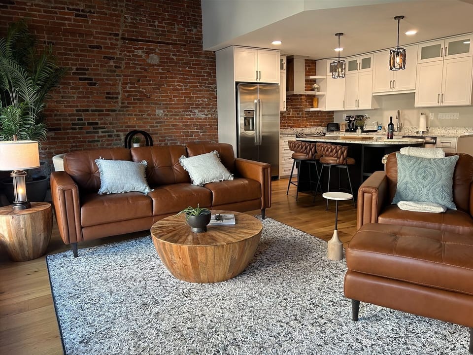 Luxurious decor throughout the loft. Perfect for relaxing after a day out in CLE