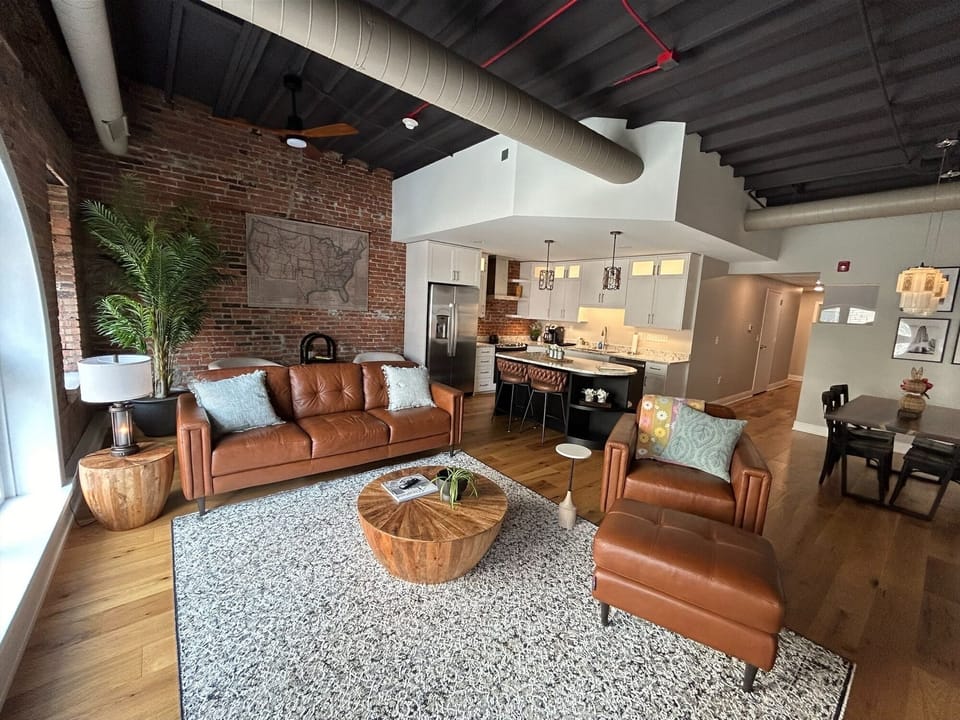 Luxurious decor throughout the loft. Perfect for relaxing after day of exploring