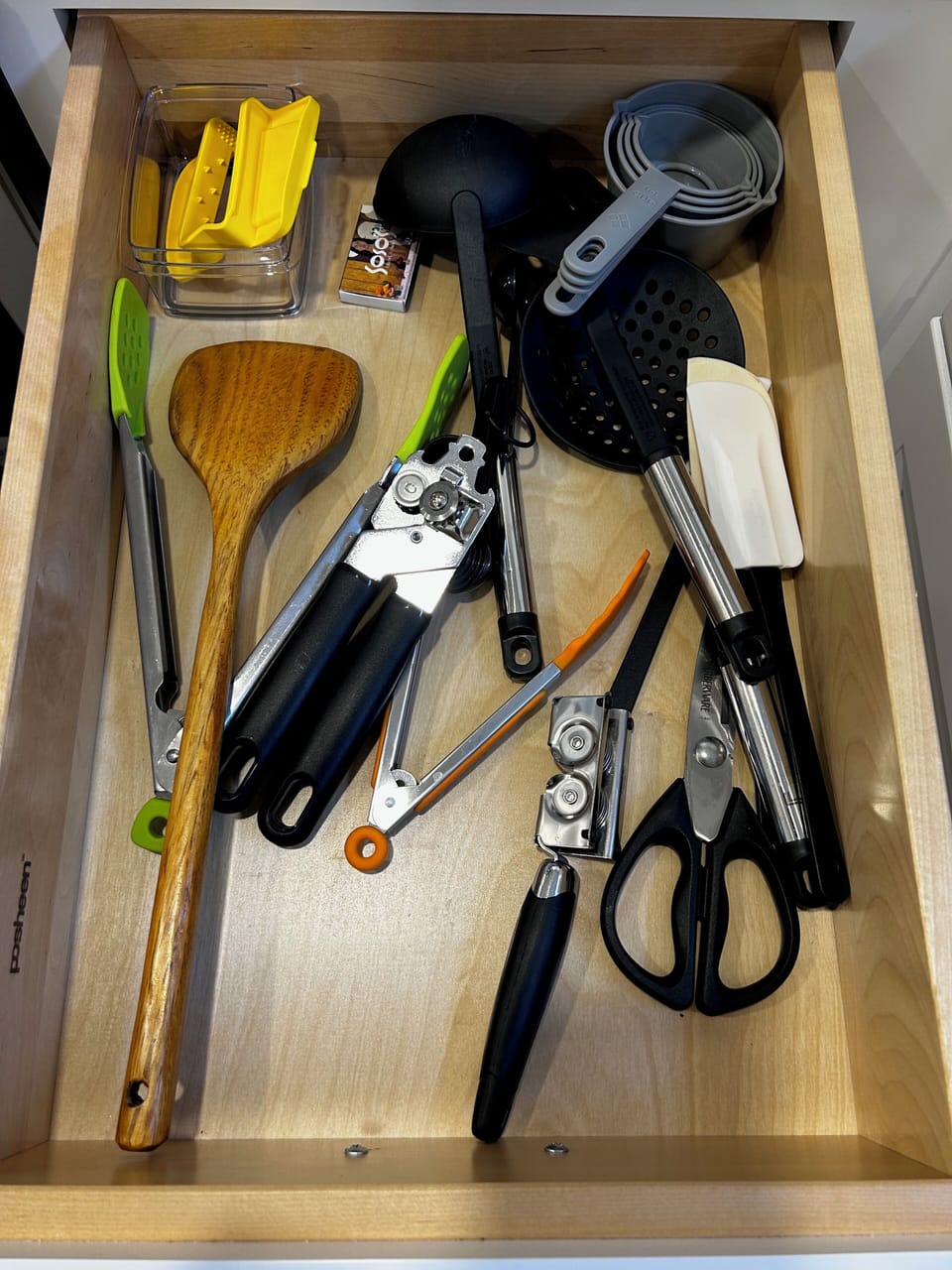 Fully stocked kitchen.