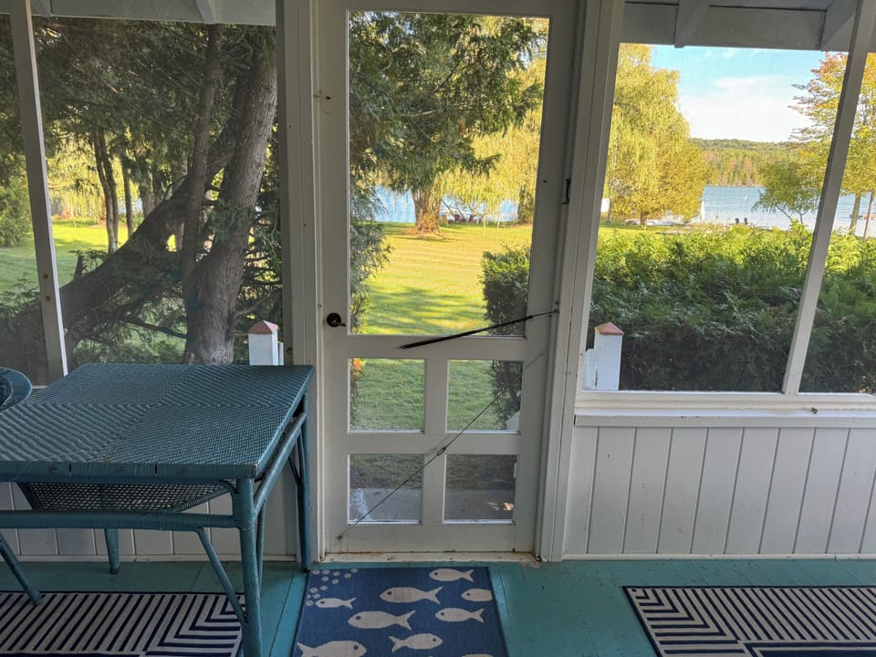 View of waterfront from main cottage porch.