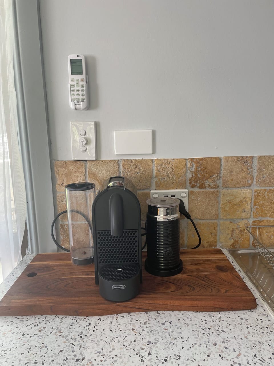 Nespresso Pod Machine - limited pods provided.