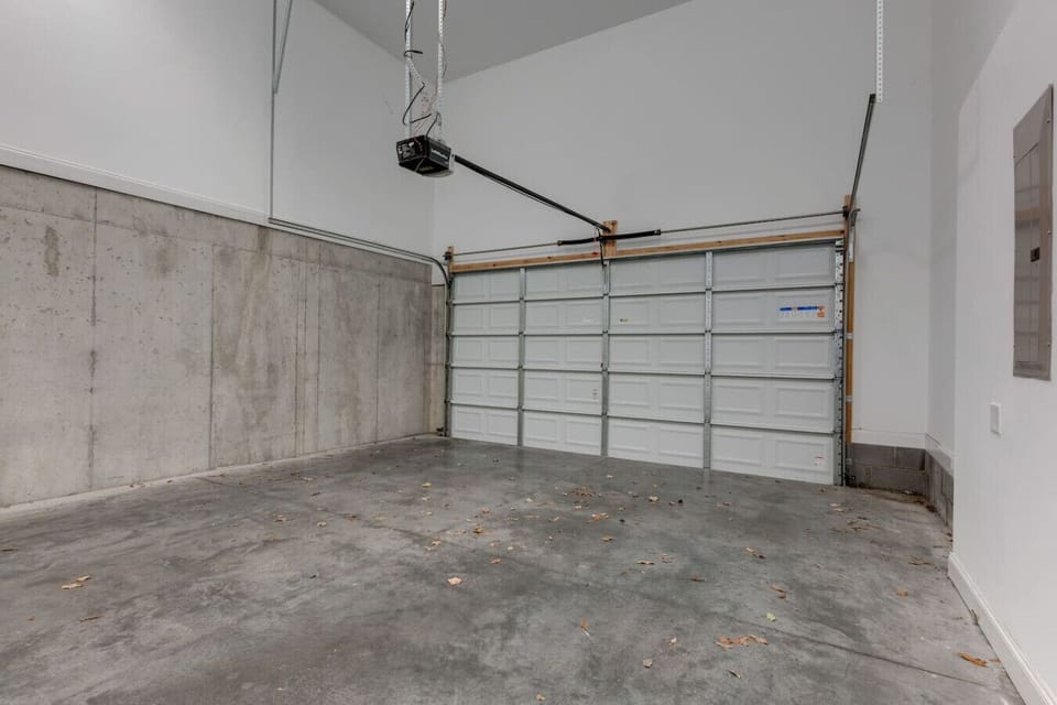 Spacious garage with room for multiple vehicles