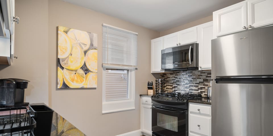 Roomy kitchen.