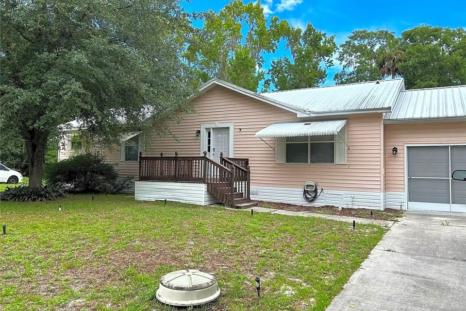 Front of house; front deck