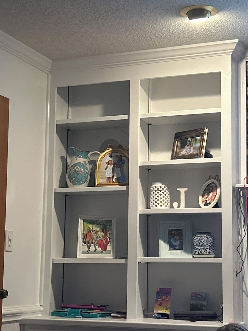 Living room shelves