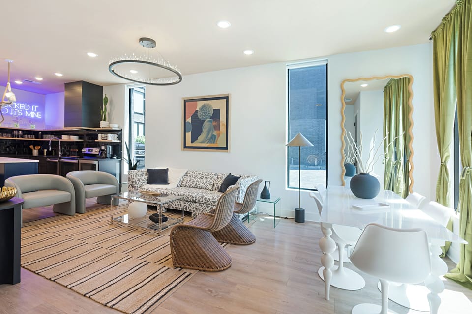 Living and dining area.