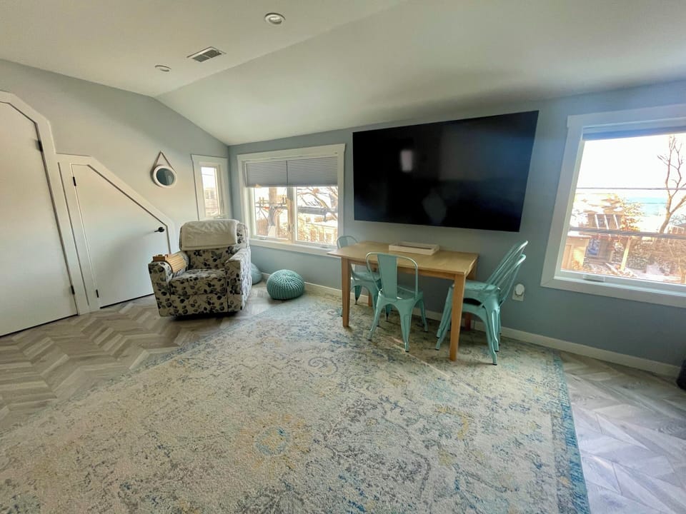 Sitting area with television 