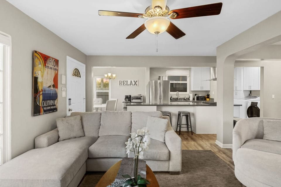 Open concept living room and kitchen