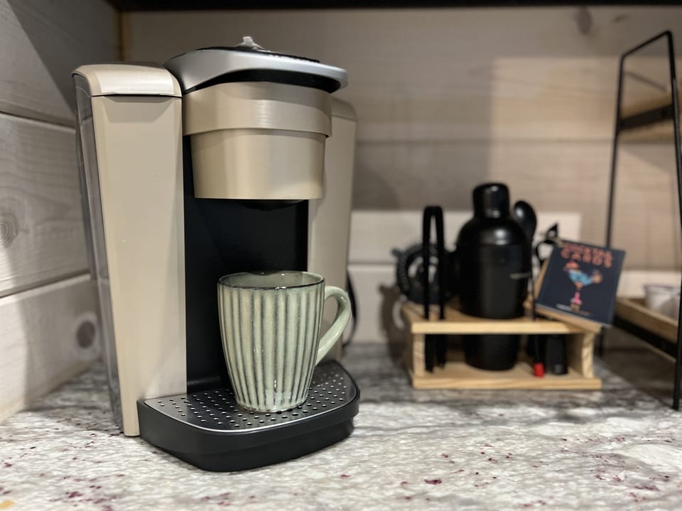 Starter K-cups and sugar provided
