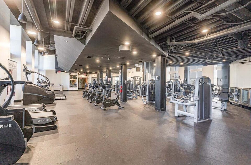 The resort gym offers state of the art equipment for a great workout.