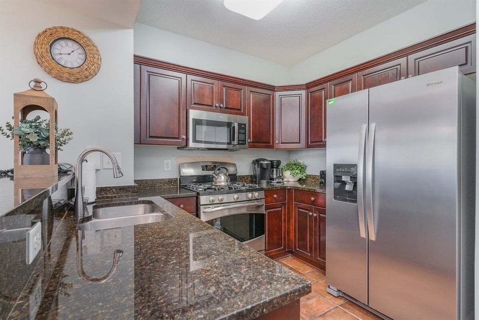 The kitchen is stocked with everything you need for the perfect meal.