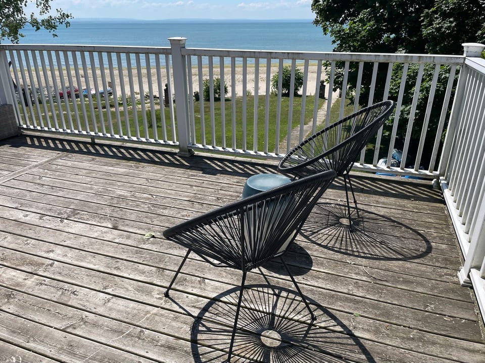 View from second level deck