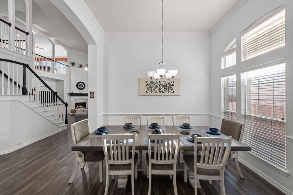 Dedicated dining area with natural bright light