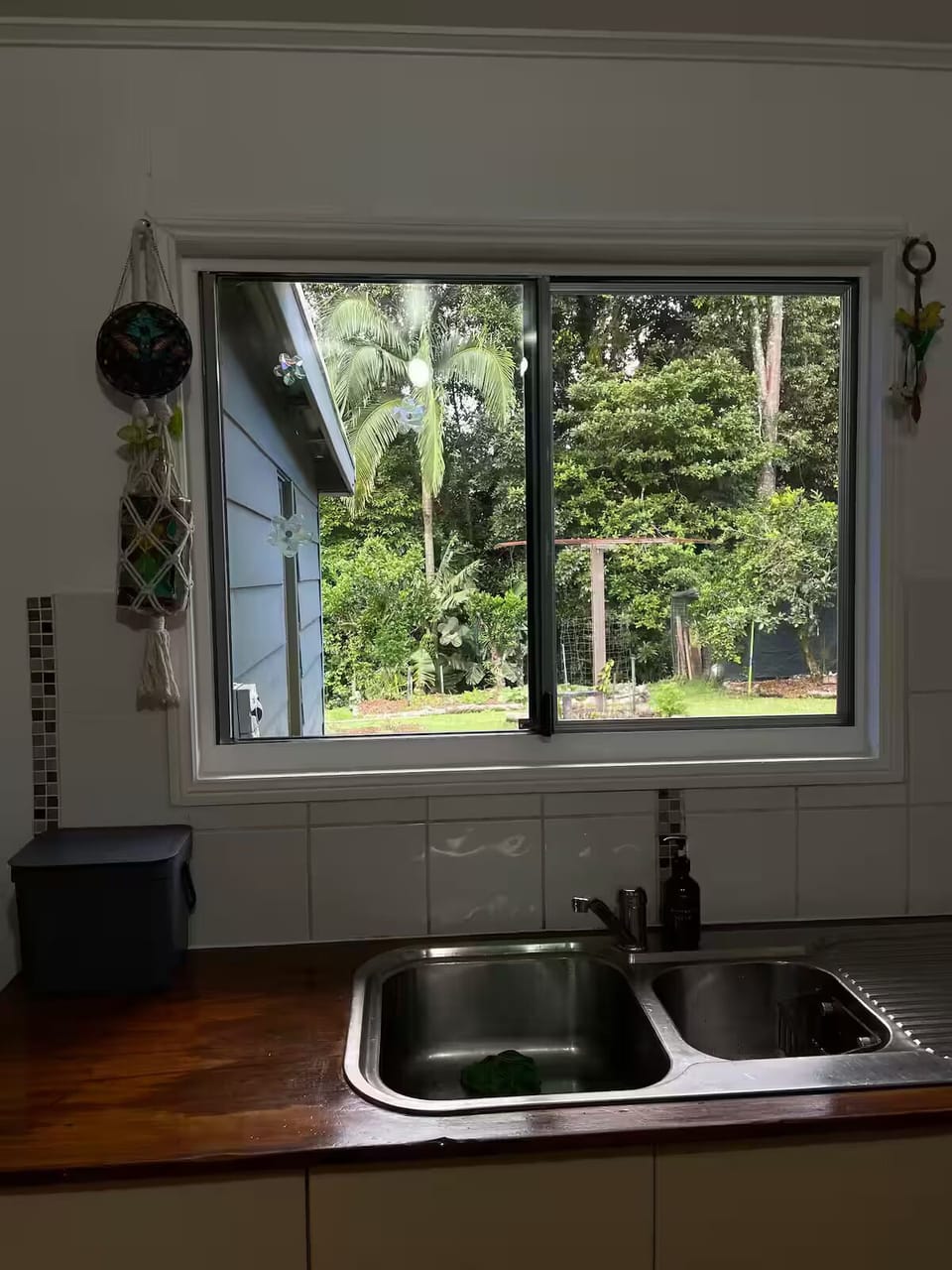View to backyard from kitchen