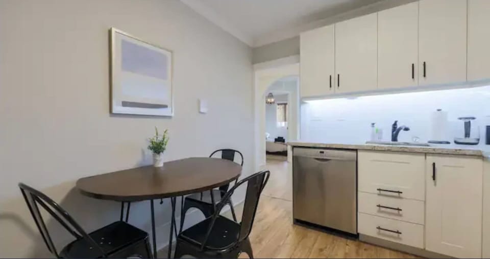 Chic dining area and kitchen