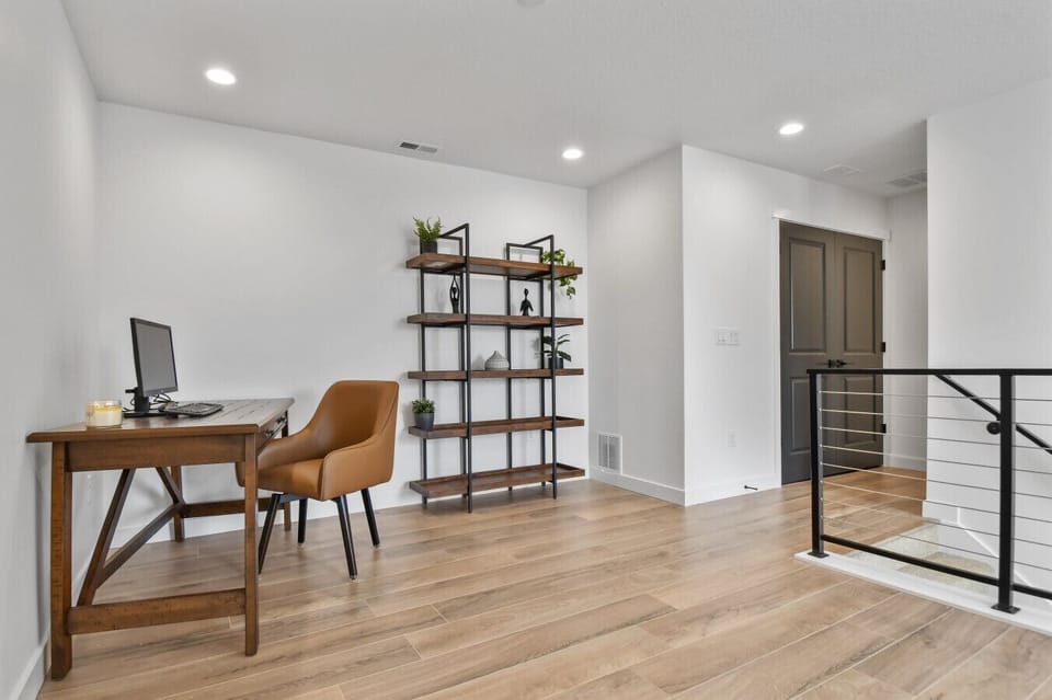 Loft area on top floor with dedicated workspace