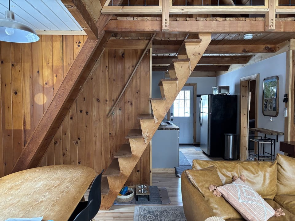 Stairs to loft bedroom.
