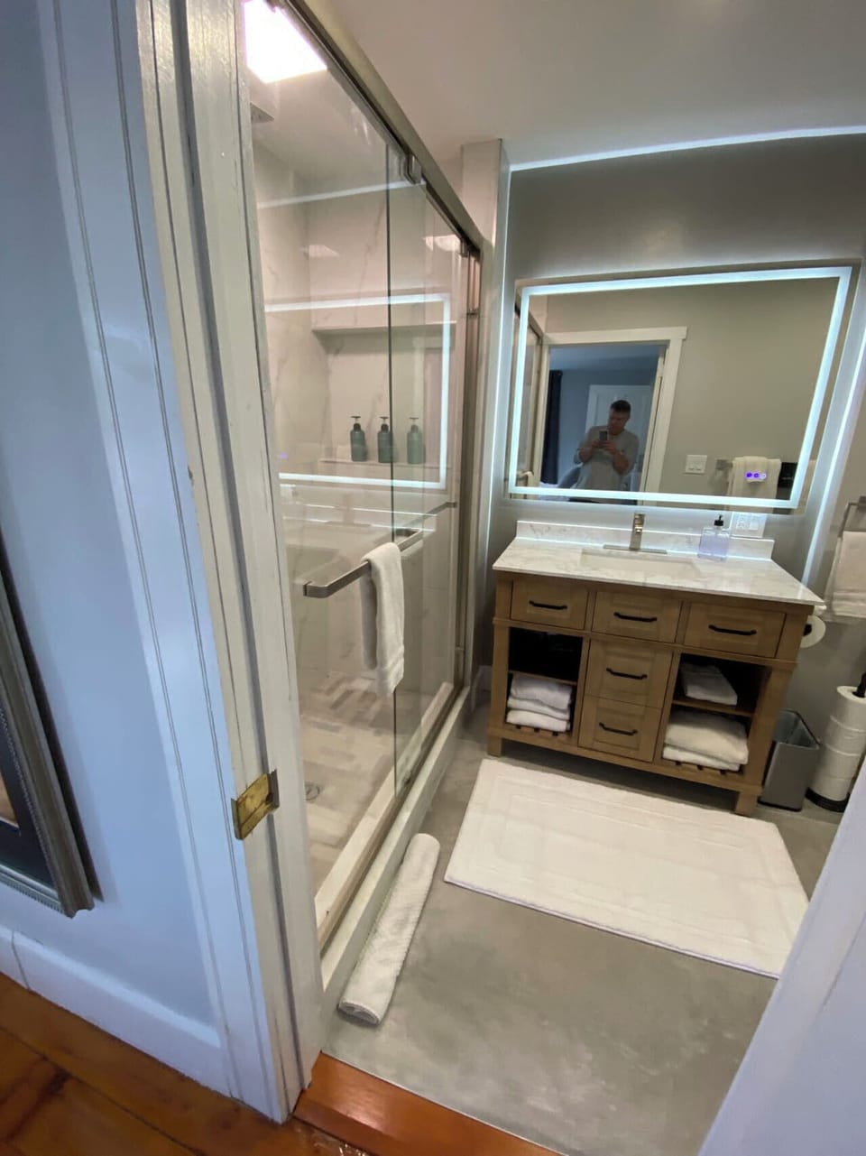 2nd floor Newly remodeled bathroom from bedroom access.