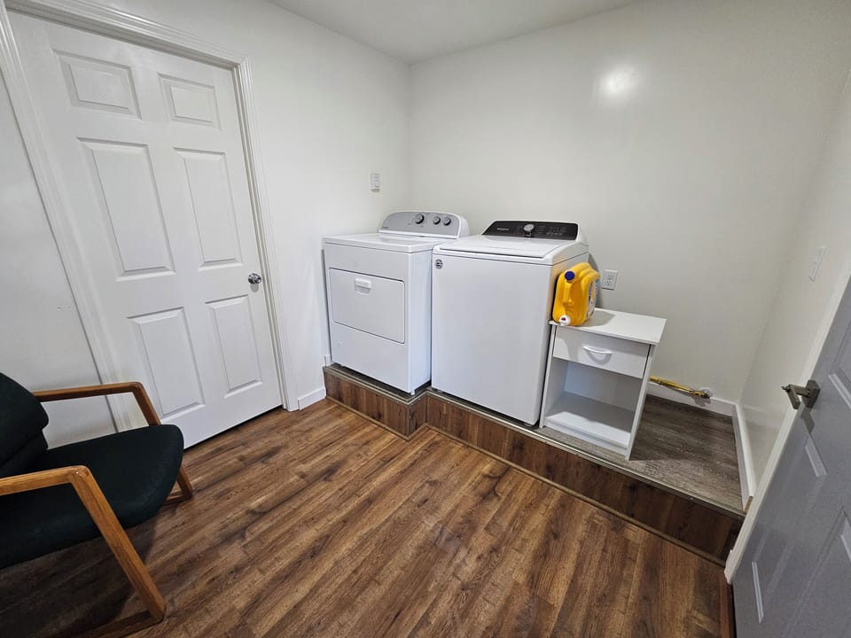 Laundry Room is in common use area and is located at the back of the Lodge.