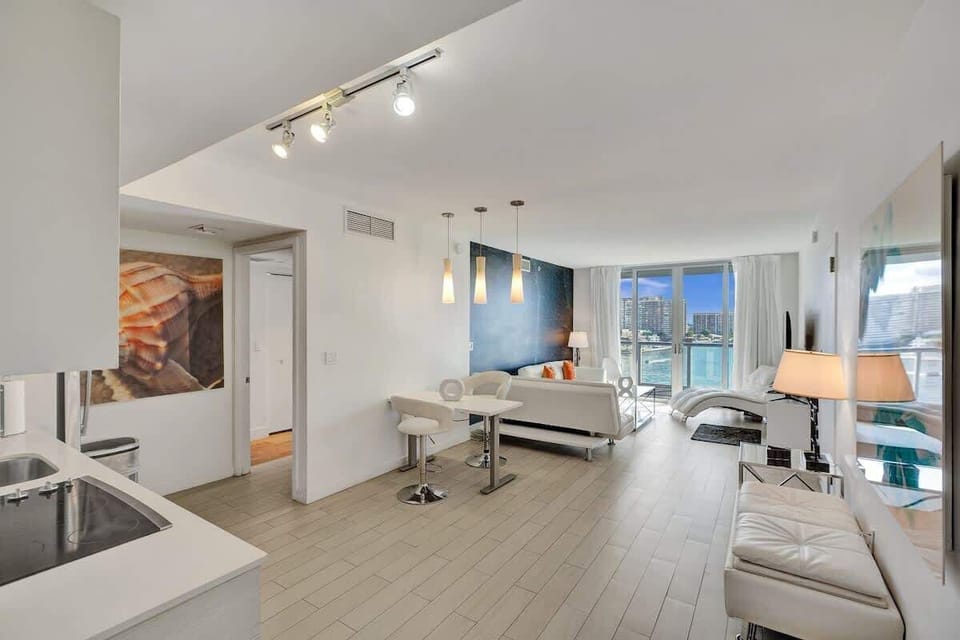 Open space living room, dining are and a kitchen