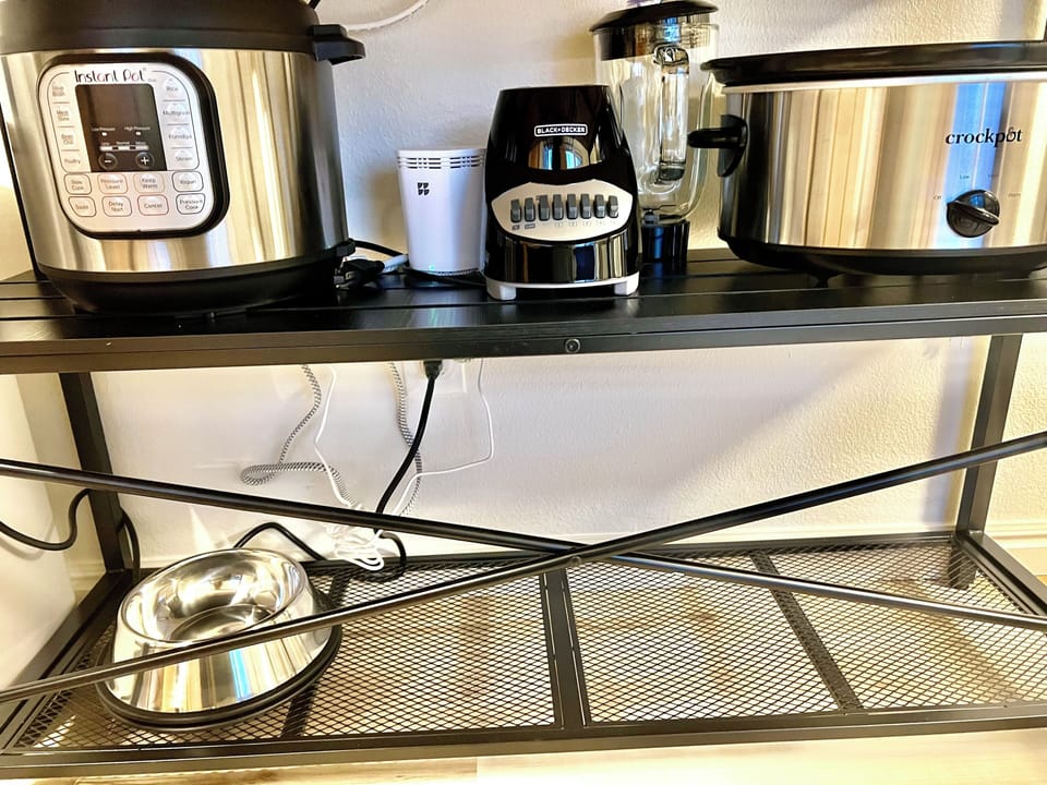 Crockpot. Instant Pot. Blender. High chair.  