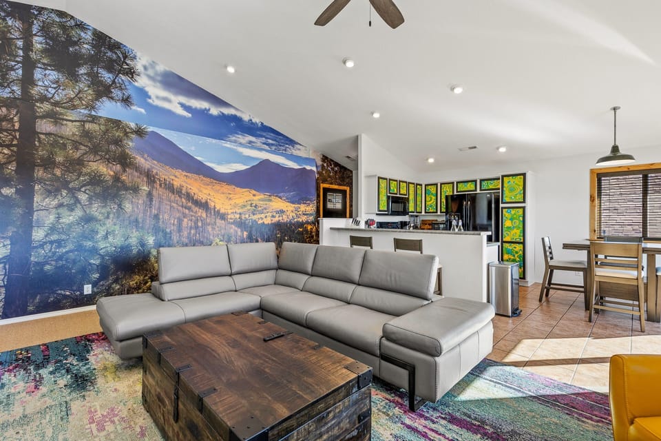 Living area in the upper unit