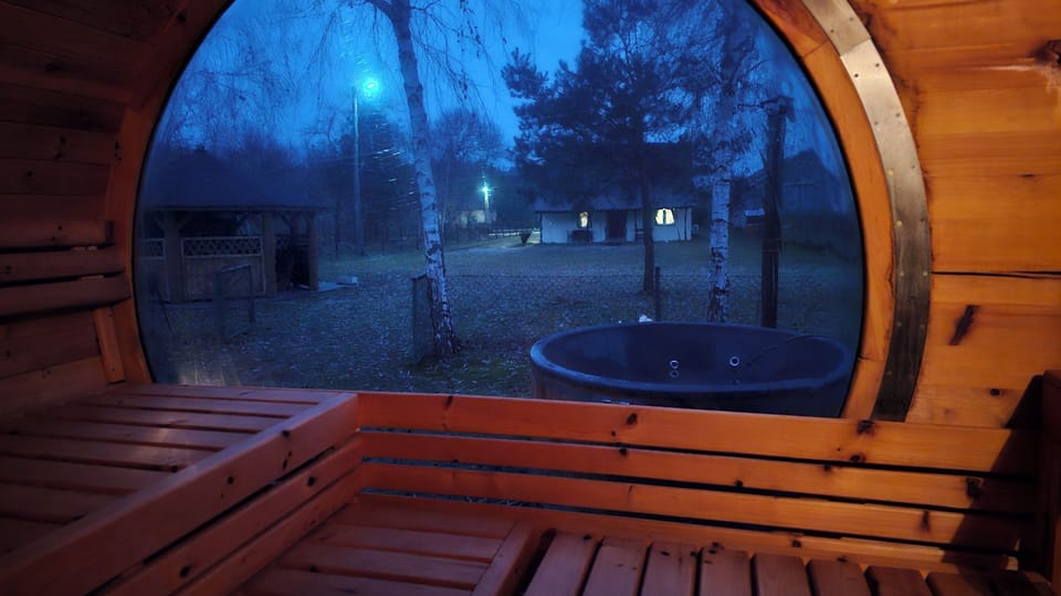 Indoor spa tub