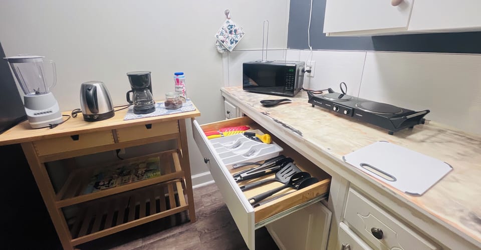 Silverware and cooking utensils provide.