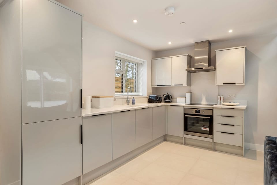 The kitchen at The Little House in Oxwich, Gower