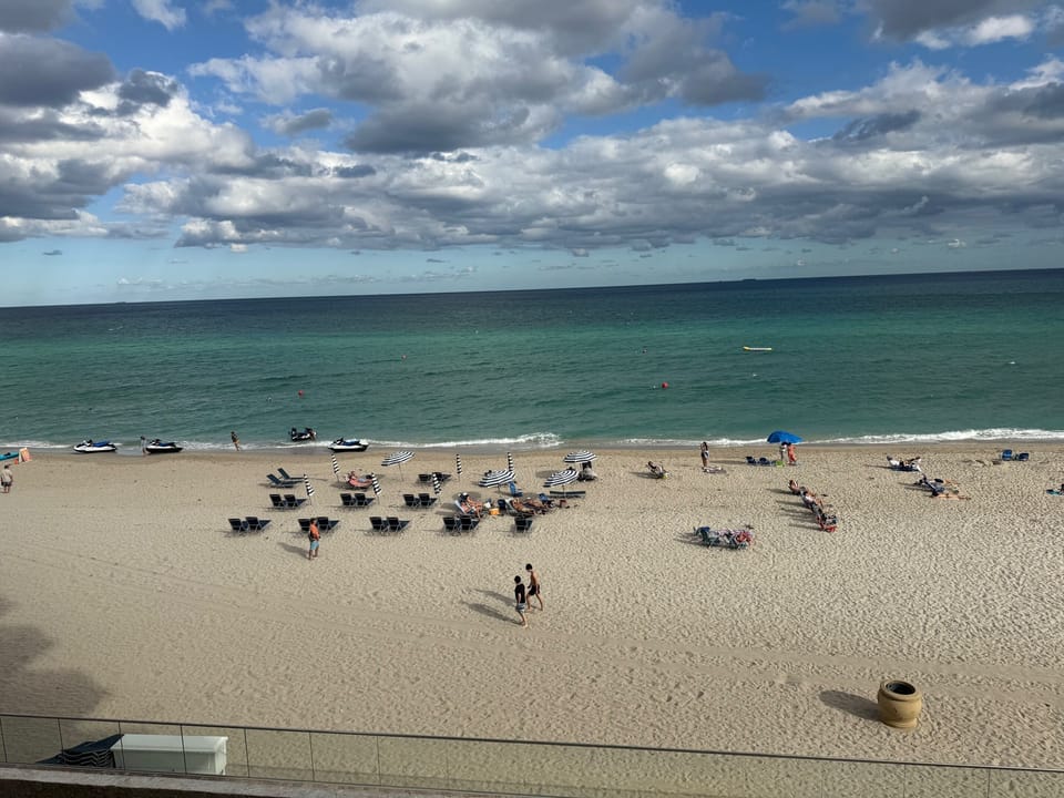 Balcony with beach view from master bedroom