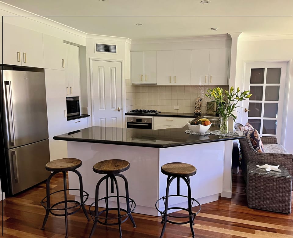 Kitchen area and Sunroom