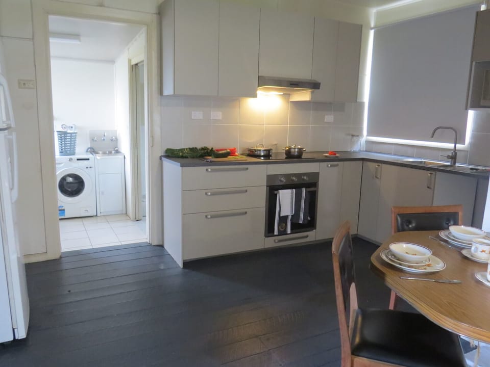 Full kitchen and laundry.