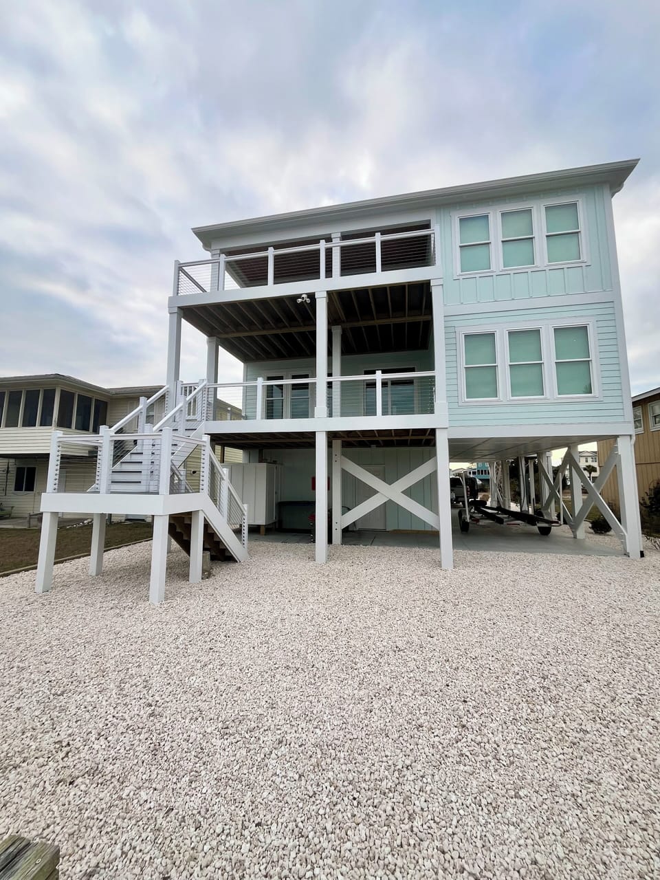 View from the canal side facing the house