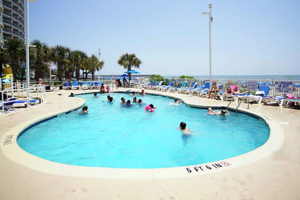 Take a cool dip in the sparkling pool.