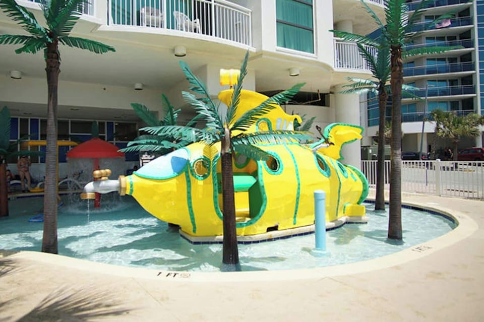The little ones will love the water play area.